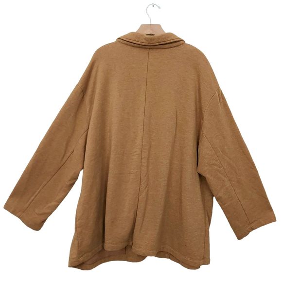 Universal Thread Womens Knit Blazer 3X Heather Brown Two Button Drop Shoulder - Picture 5 of 12